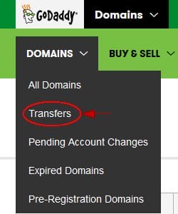Godaddy Pending Transfers