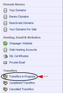 Namecheap - Transfers in Progress