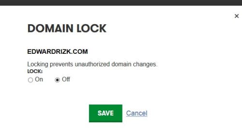 Unlock a Domain at Godaddy