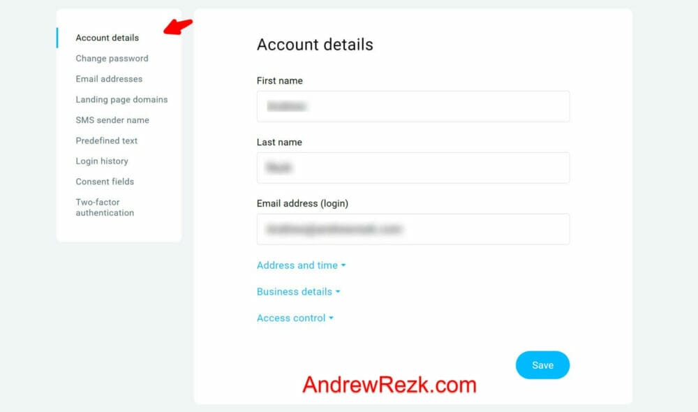 GetResponse-MAX-Account-details-Dashboard