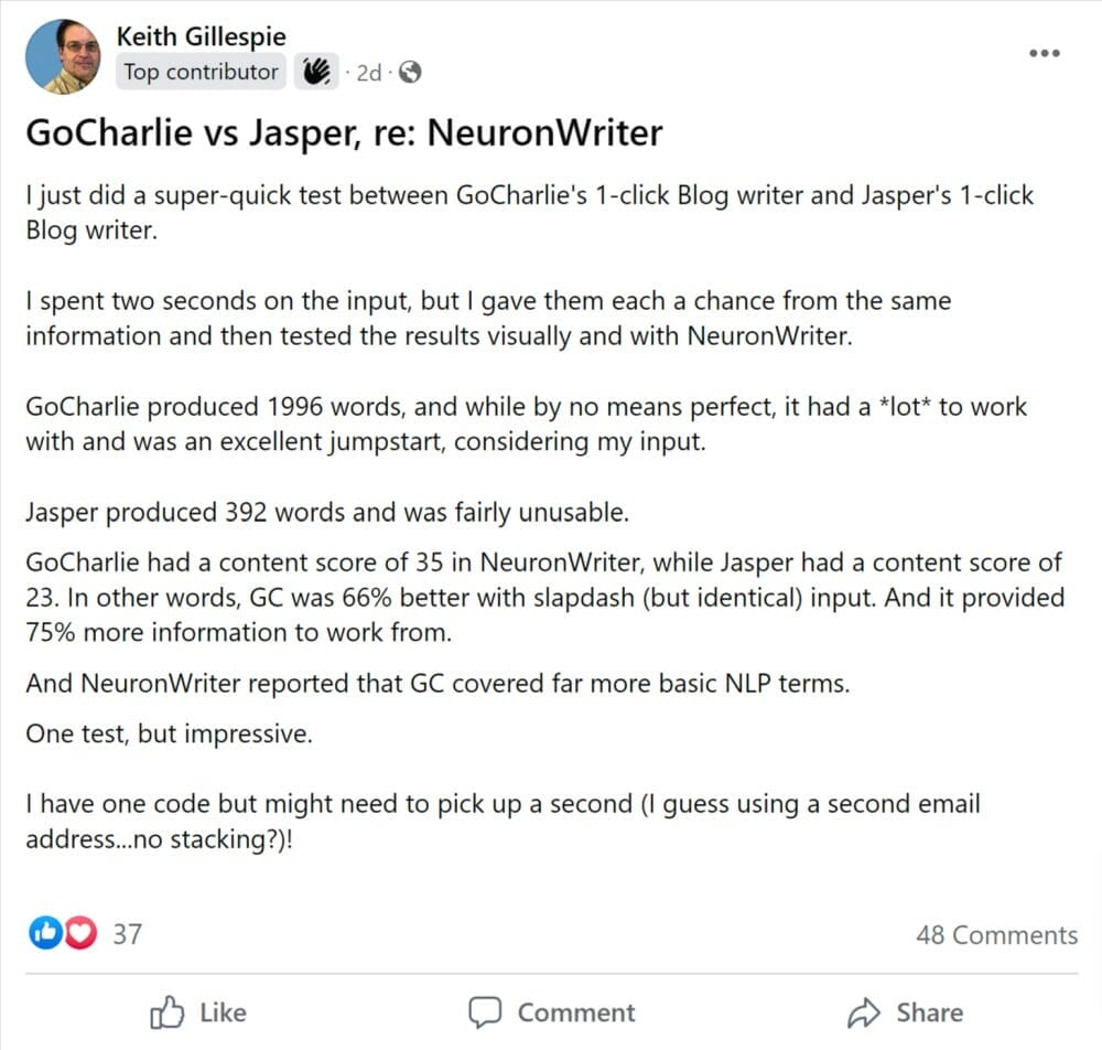 GoCharlie ai reviews Official Group Facebook