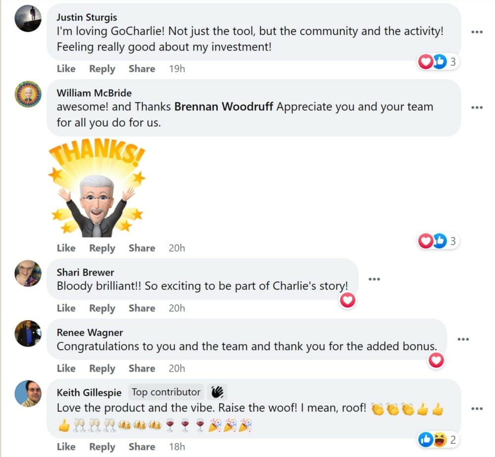 GoCharlie ai reviews and comments Official Group Facebook